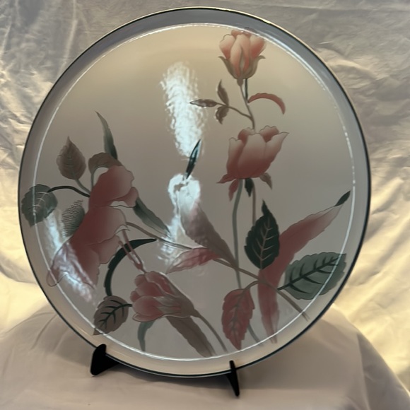 Vintage Mikasa “Silk Flowers” Round 12” Cake Plate - Picture 2 of 5